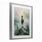 Stupell Industries Boy Adventurer Atop Mountain Framed Print Under Glass, design by Arlington Prints